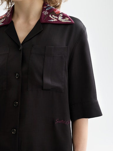 Blouses korte mouw grijs Scotch & Soda