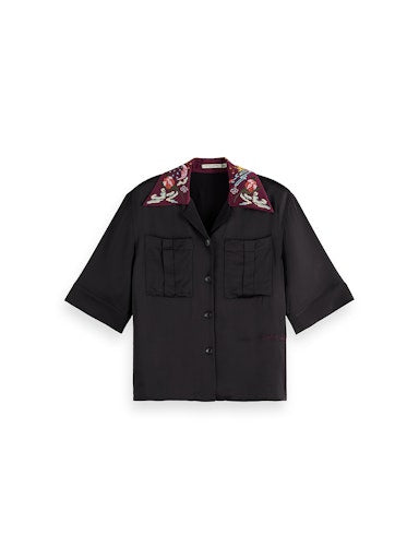 Blouses korte mouw grijs Scotch & Soda