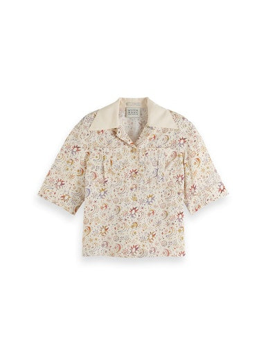 Blouses korte mouw blauw Scotch & Soda