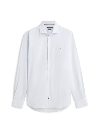 Hemden lange mouw blauw Tommy Hilfiger