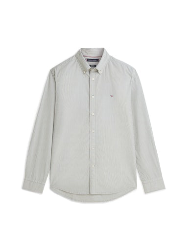 Hemden lange mouw groen Tommy Hilfiger