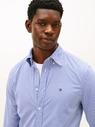 Hemden lange mouw blauw Tommy Hilfiger