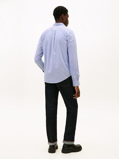 Hemden lange mouw blauw Tommy Hilfiger