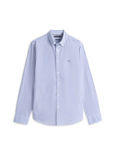 Hemden lange mouw blauw Tommy Hilfiger