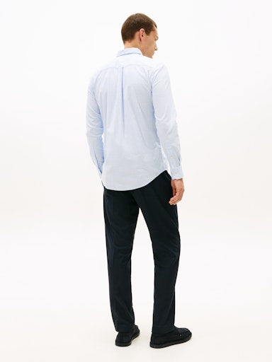 Hemden lange mouw blauw Tommy Hilfiger