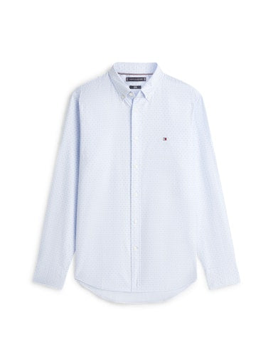 Hemden lange mouw blauw Tommy Hilfiger
