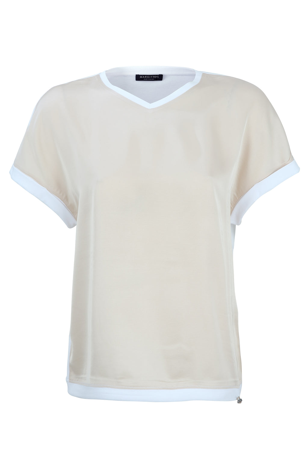 Blouses korte mouw beige Margittes