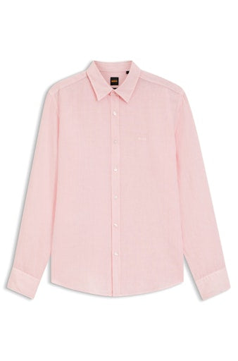 Hemden lange mouw roze Boss Men Orange