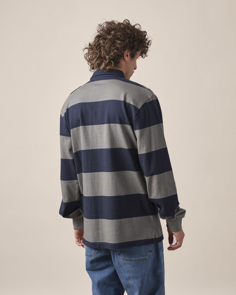 Polo's lange mouw blauw ANTWRP