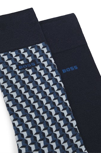 Kousen blauw Boss Men Black