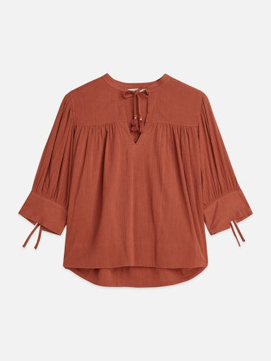Blouses korte mouw bruin Scotch & Soda