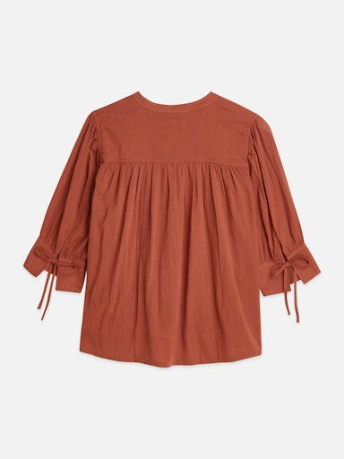 Blouses korte mouw bruin Scotch & Soda