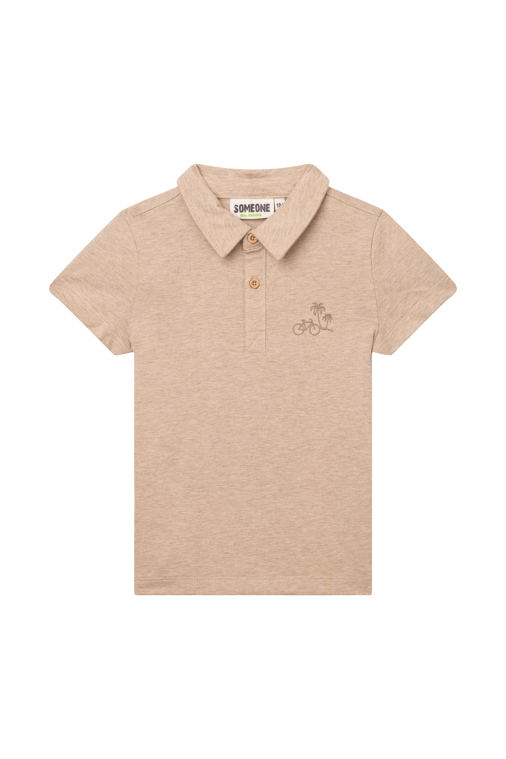 Polo's korte mouw beige Someone