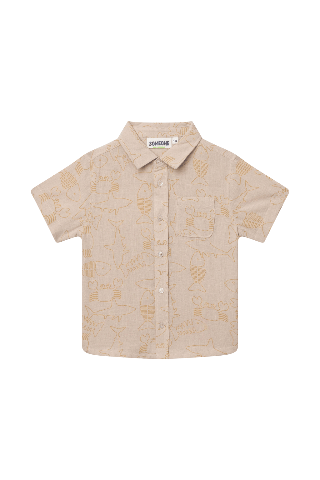 Hemden korte mouw beige Someone