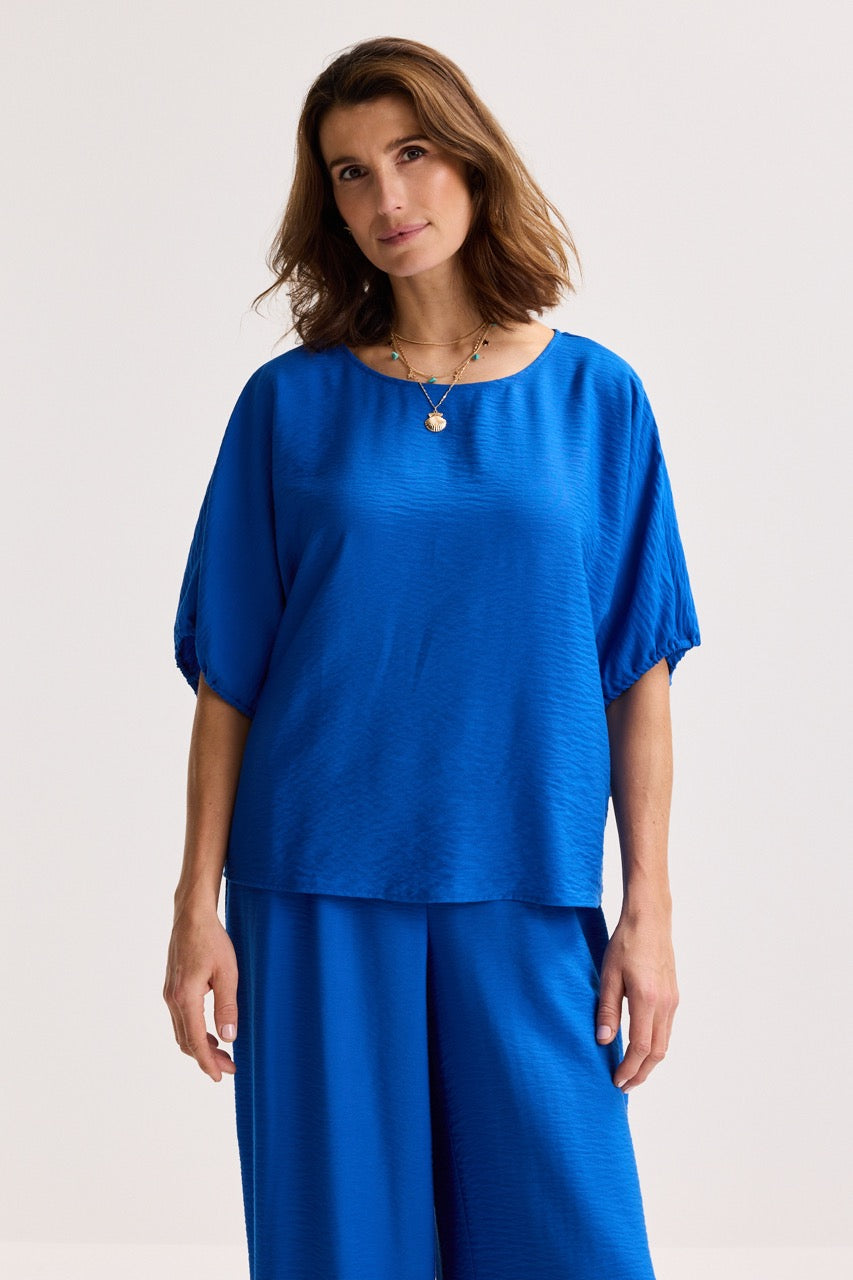 Blouses lange mouw blauw Améline