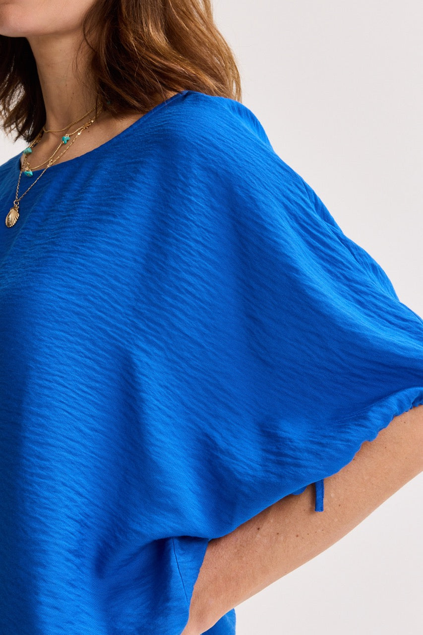 Blouses lange mouw blauw Améline