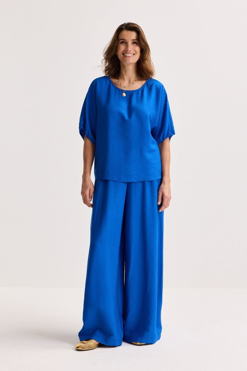 Blouses lange mouw blauw Améline
