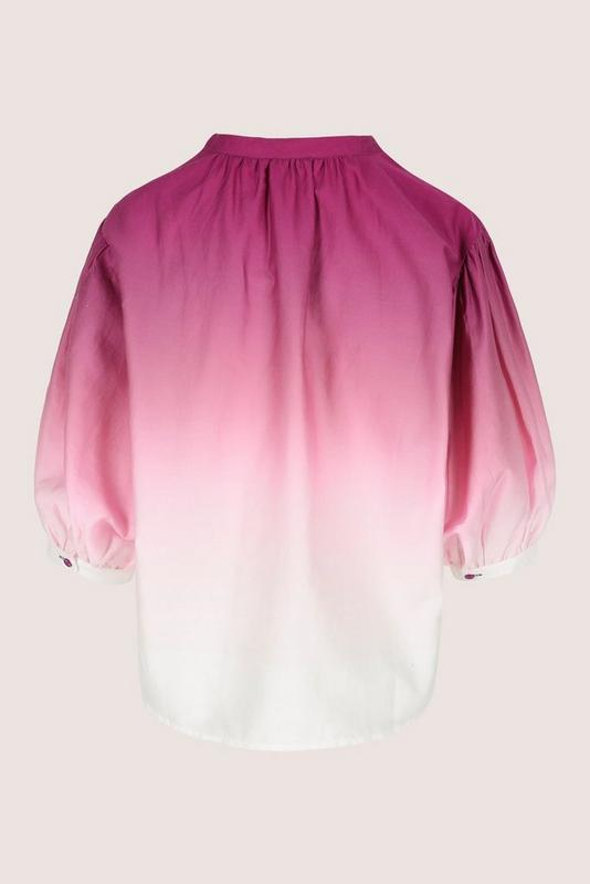 Blouses korte mouw roze Améline