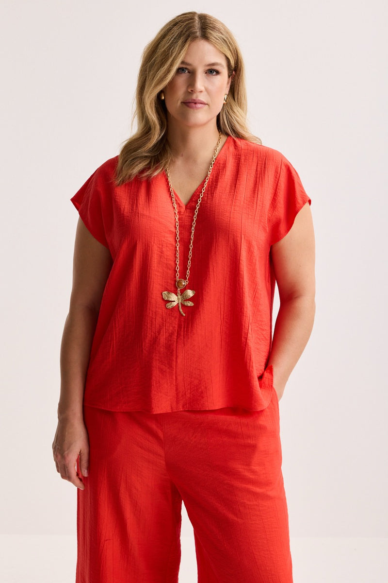 Blouses korte mouw oranje Mayerline