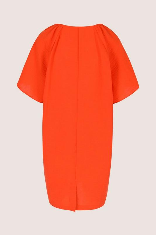 Jurken korte mouw oranje Améline