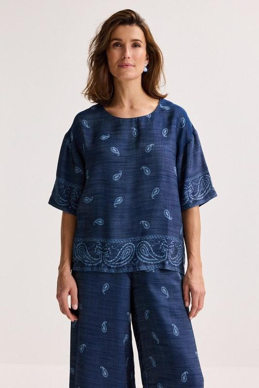 Blouses korte mouw blauw Mayerline