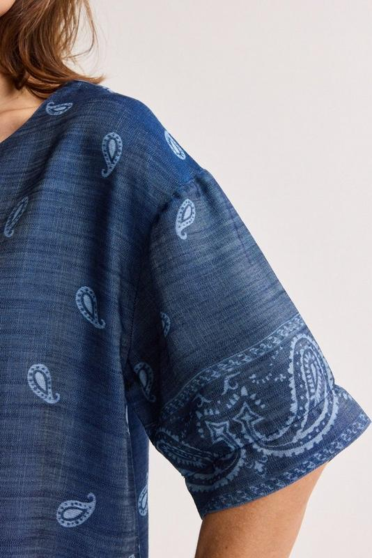 Blouses korte mouw blauw Mayerline