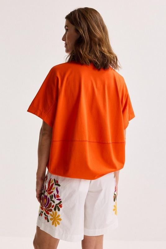 T-shirts korte mouw oranje Améline