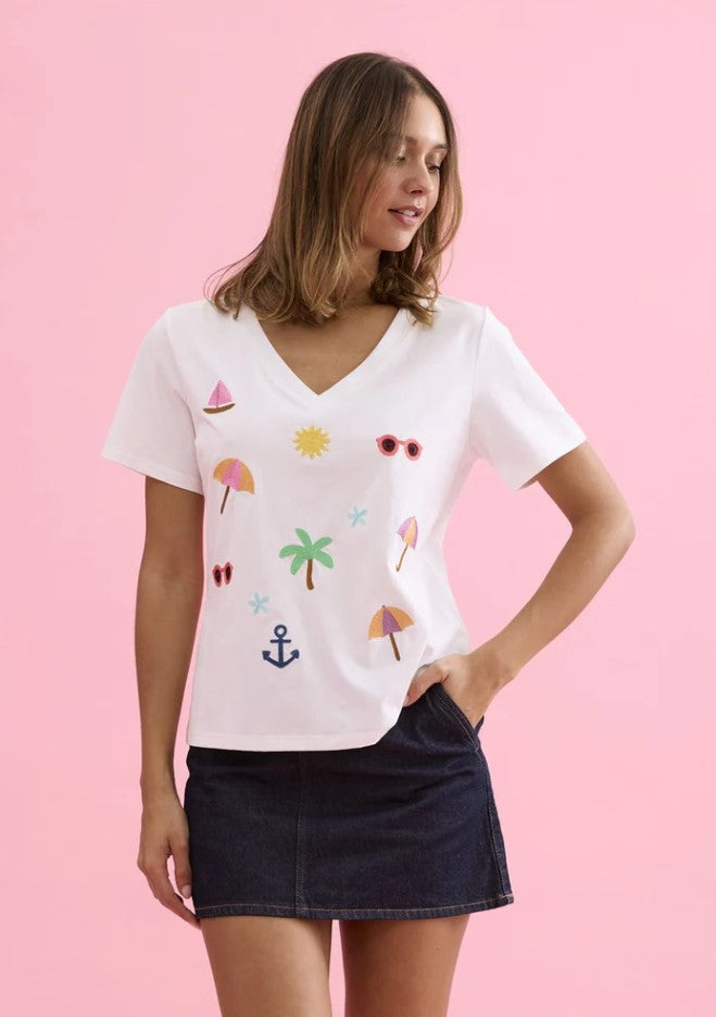 T-shirts korte mouw wit Léo & Ugo