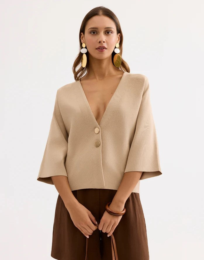 Cardigans beige Léo & Ugo