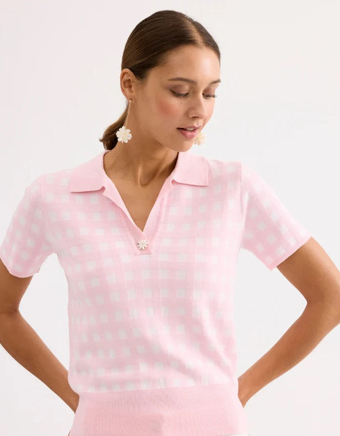 Polo's korte mouw roze Léo & Ugo