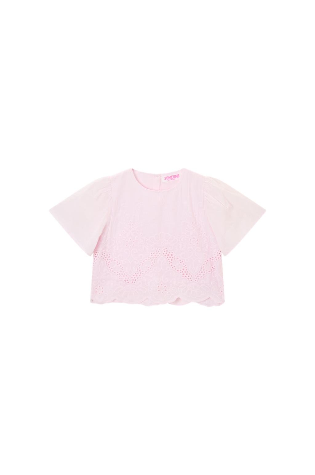 Blouses korte mouw roze Someone
