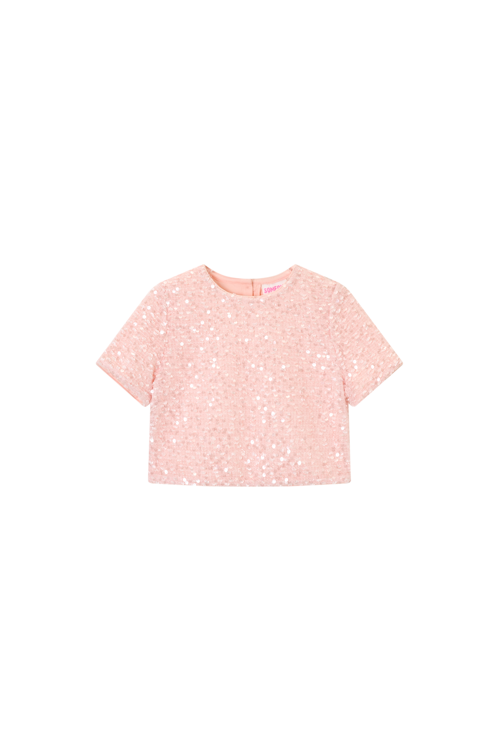 Blouses korte mouw roze Someone