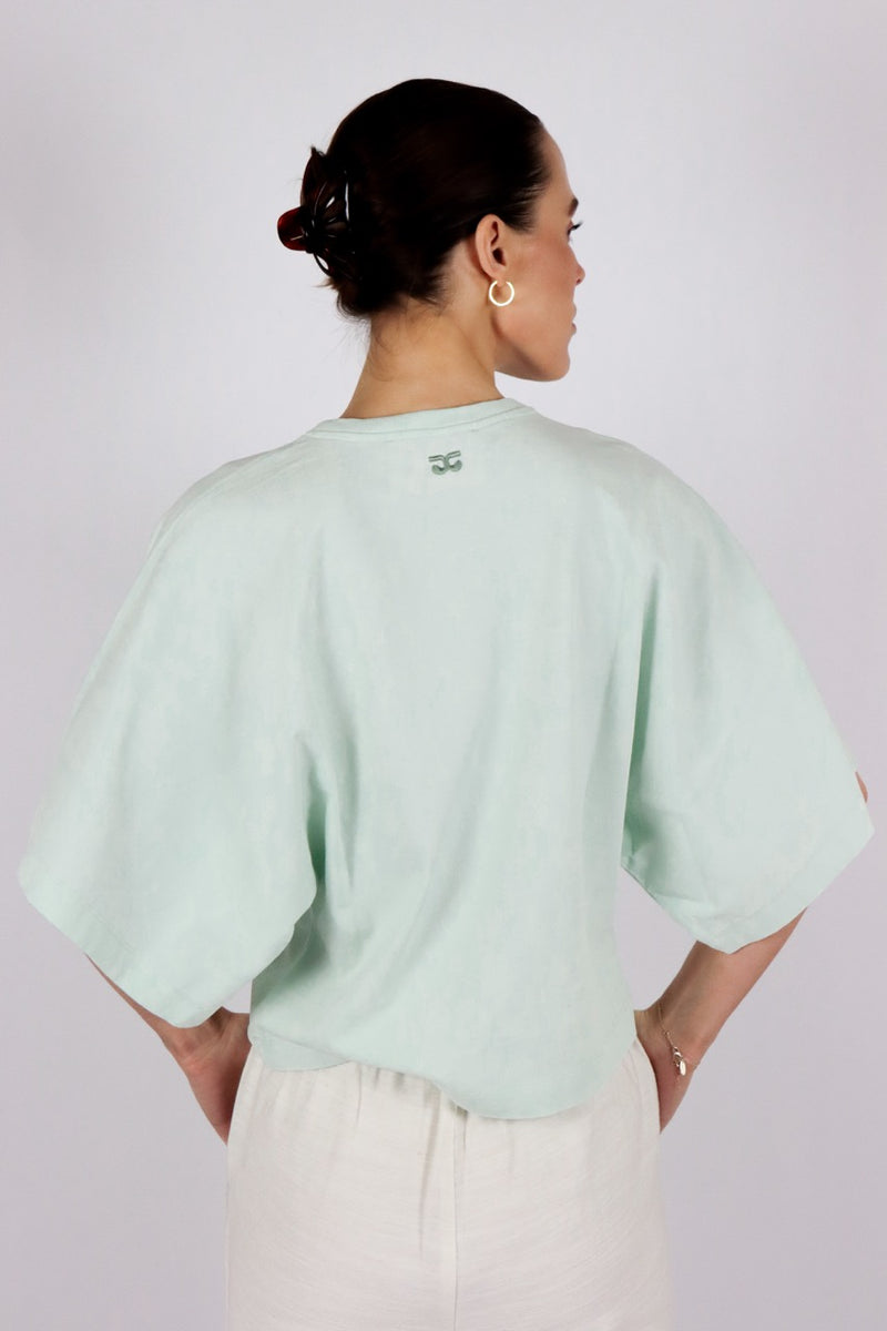 T-shirts korte mouw groen AMANDINE
