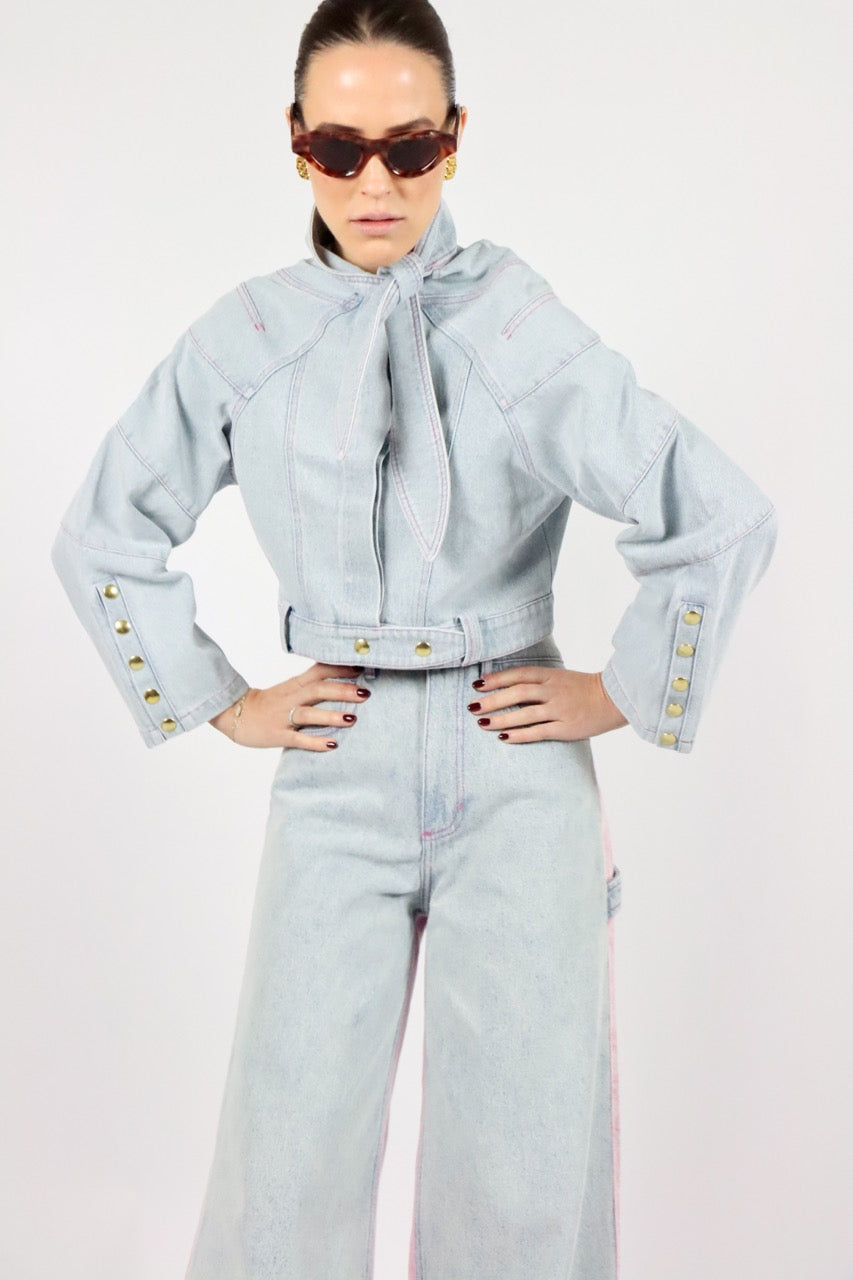 Blouses lange mouw blauw AMANDINE