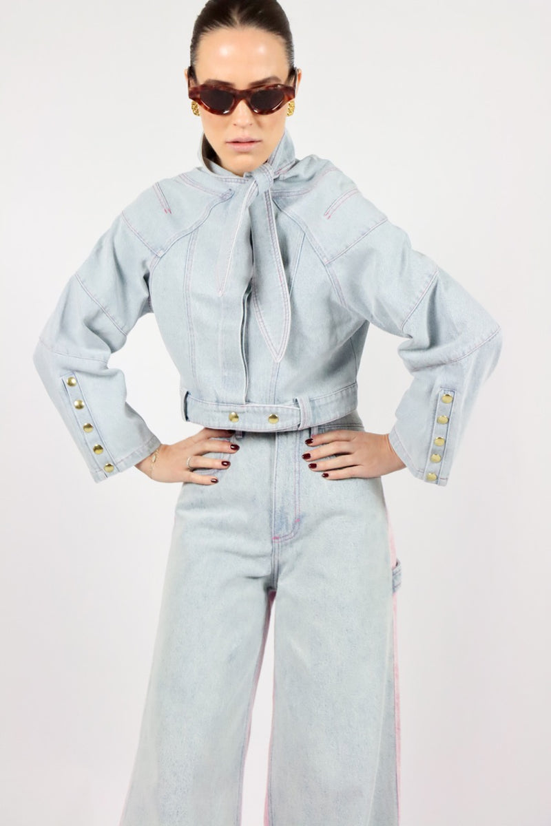 Blouses lange mouw blauw AMANDINE