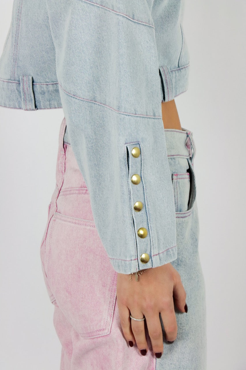 Blouses lange mouw blauw AMANDINE