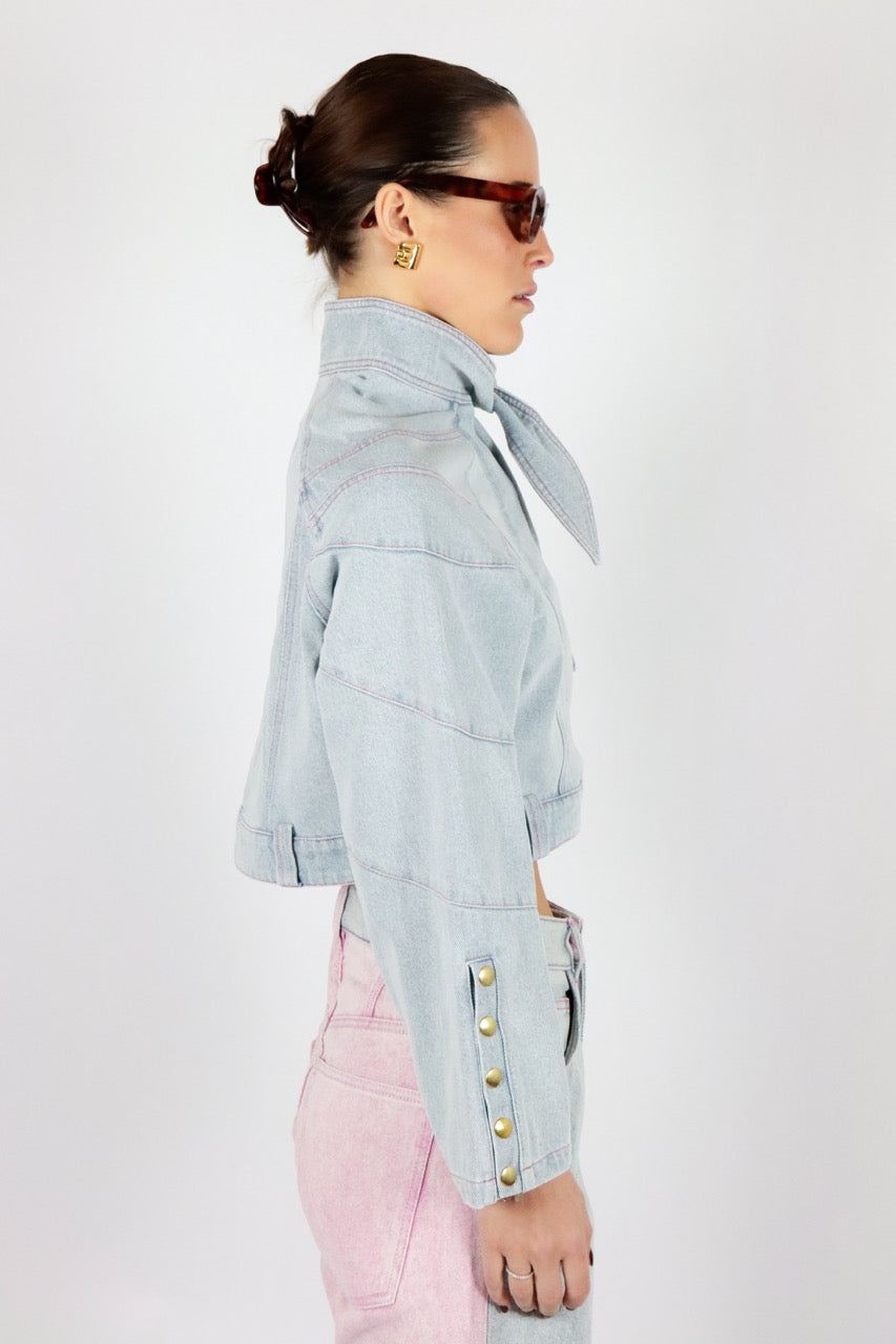 Blouses lange mouw blauw AMANDINE