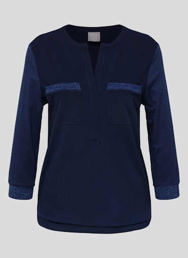 Blouses korte mouw navy Rabe