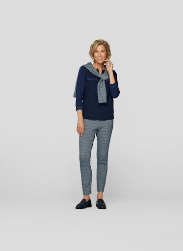 Blouses korte mouw navy Rabe