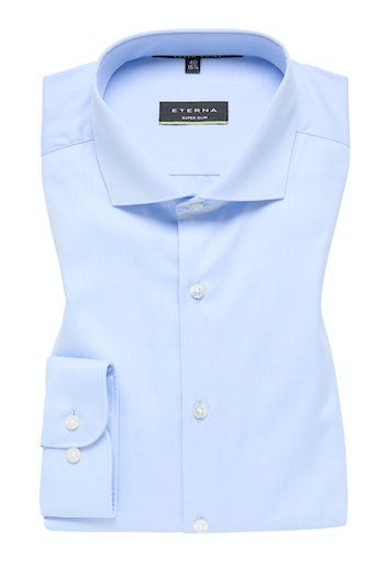 Hemden lange mouw blauw ETERNA