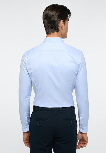 Hemden lange mouw blauw ETERNA