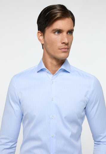 Hemden lange mouw blauw ETERNA