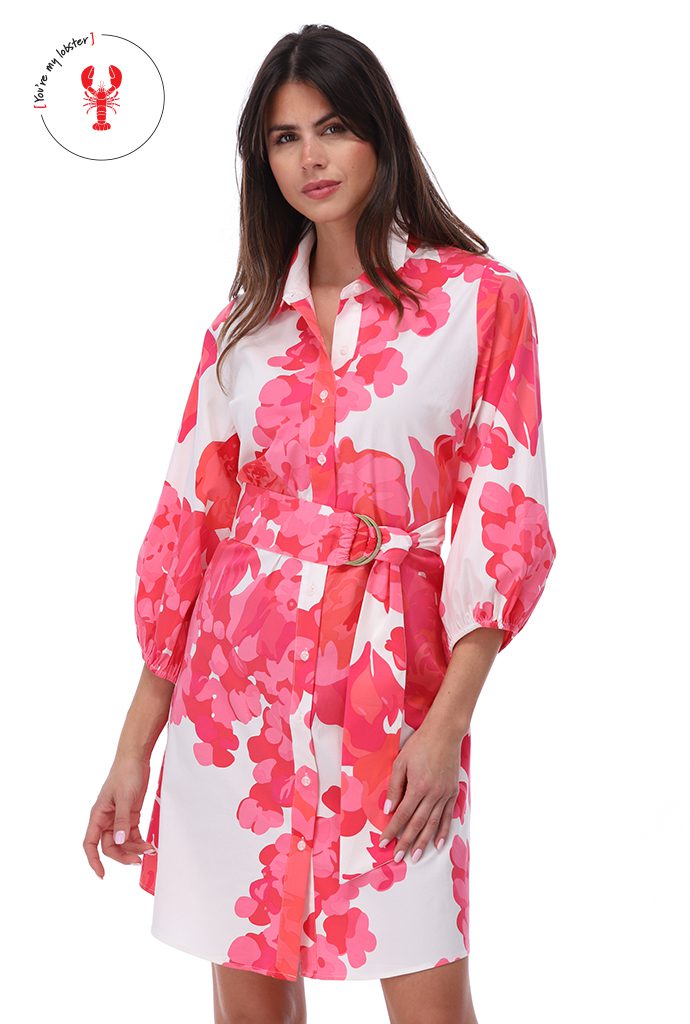 Jurken lange mouw roze K[DESIGN]