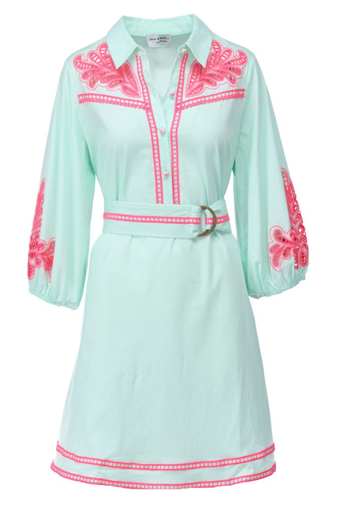 Jurken lange mouw roze K[DESIGN]