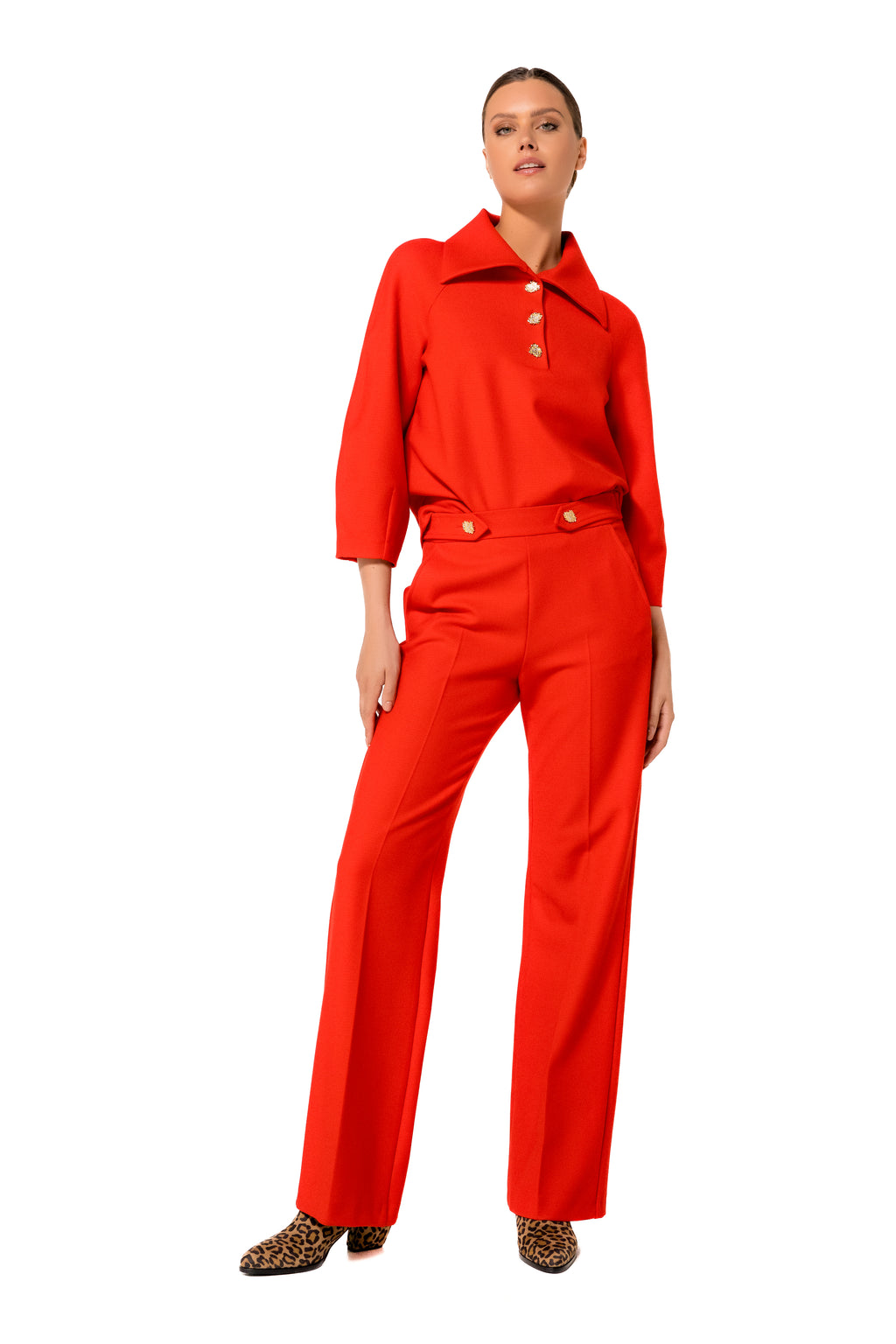 Blouses lange mouw rood Caroline Biss