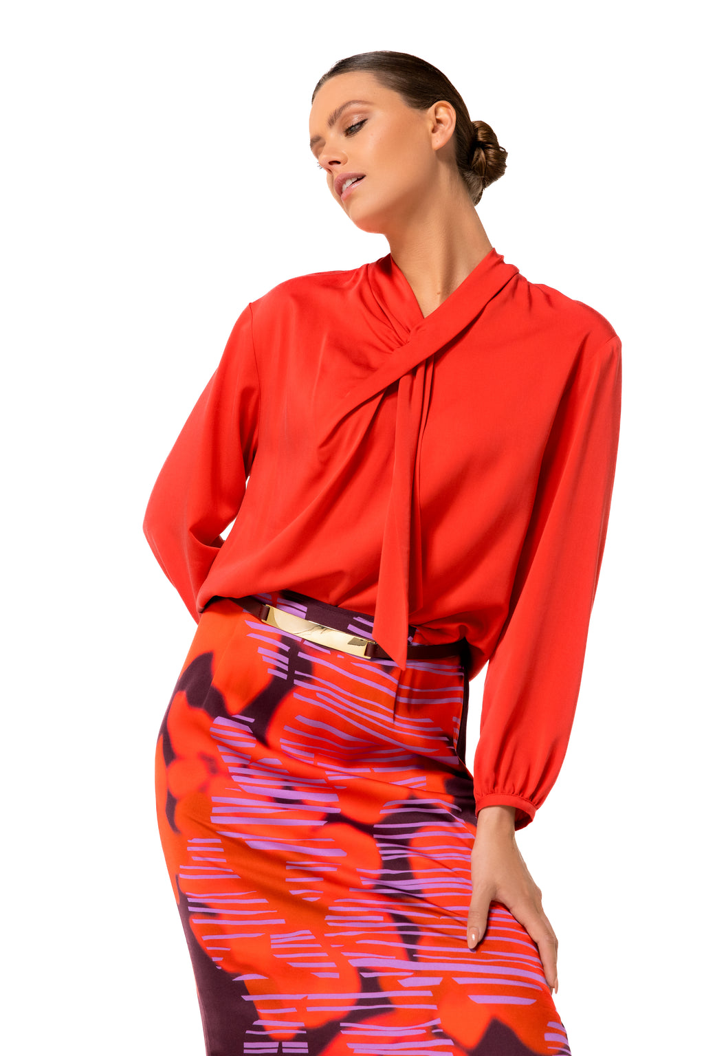 Blouses lange mouw rood Caroline Biss