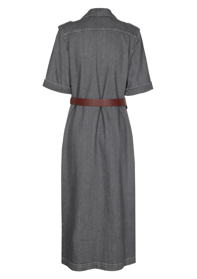 Jurken lange mouw grijs Caroline Biss