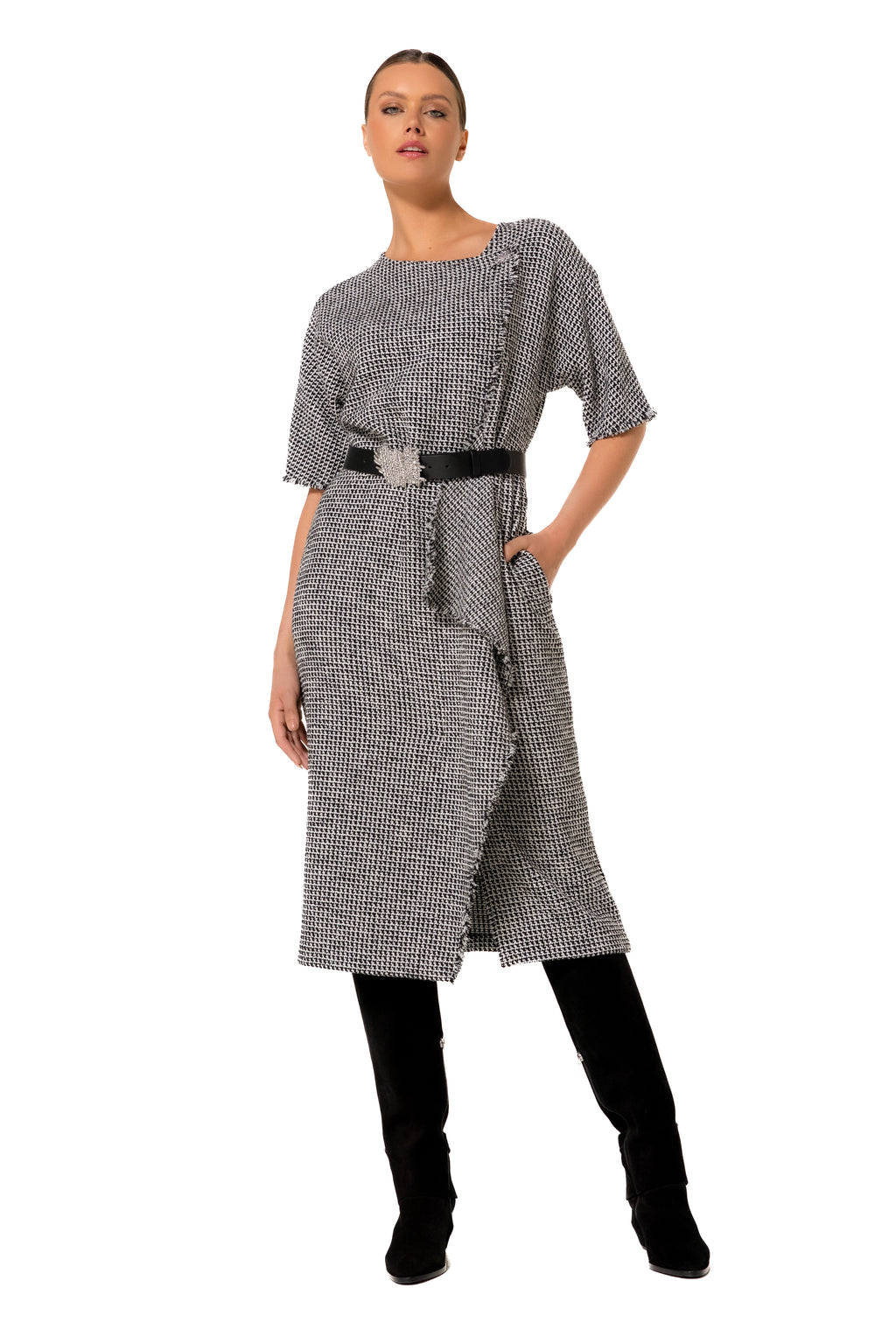 Jurken lange mouw multicolor Caroline Biss