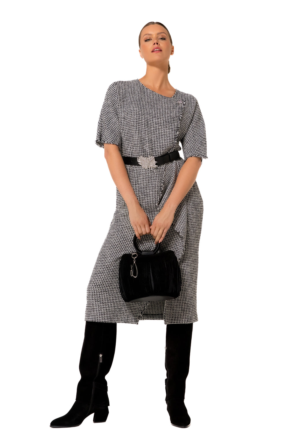 Jurken lange mouw multicolor Caroline Biss