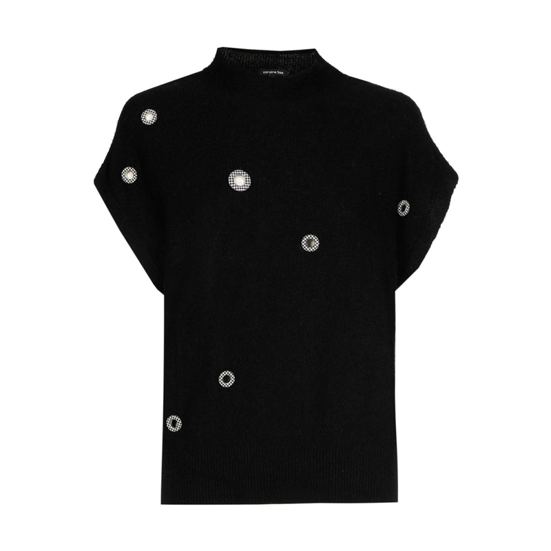 Blouses korte mouw zwart Caroline Biss